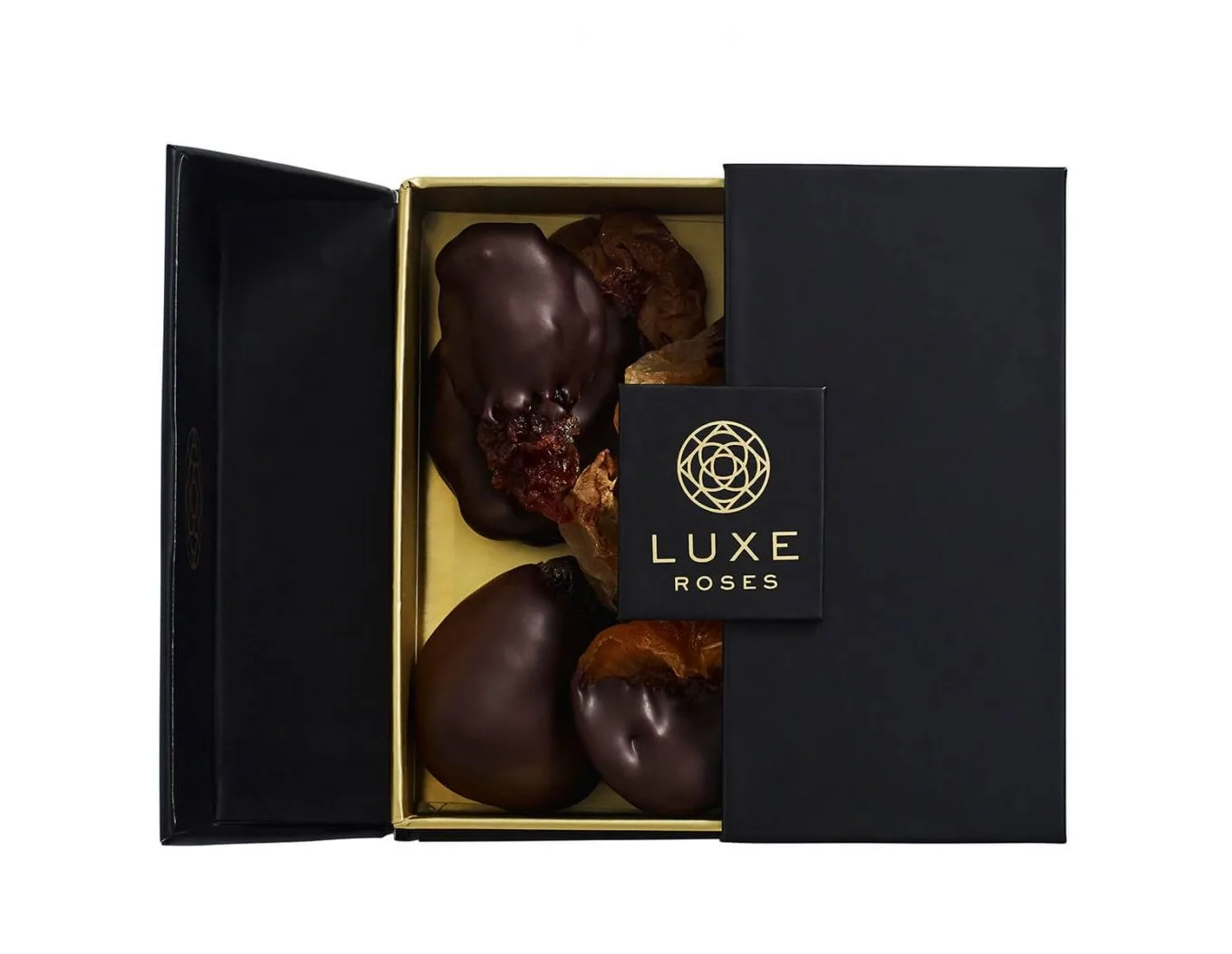 Luxe Roses Chocolate dipped mixed dried fruit Box - Image 2
