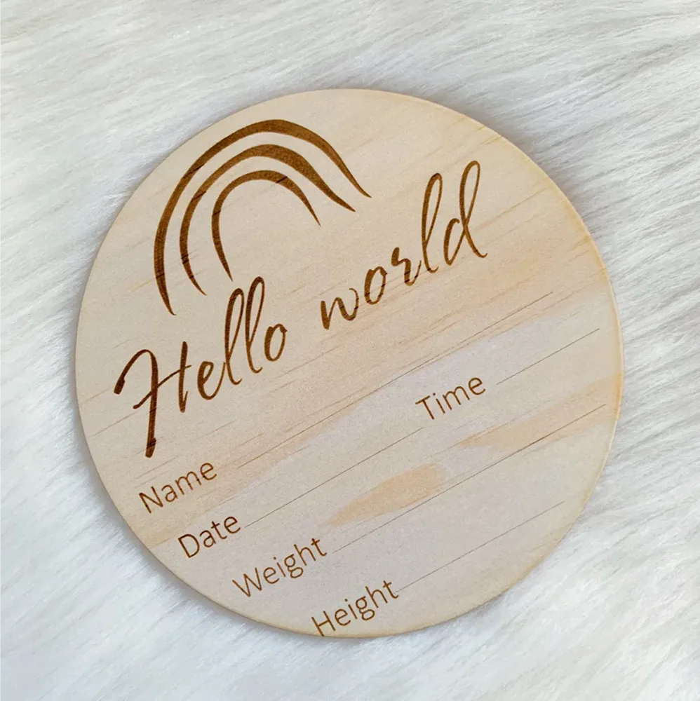 Foxx and Willow Birth announcement disc