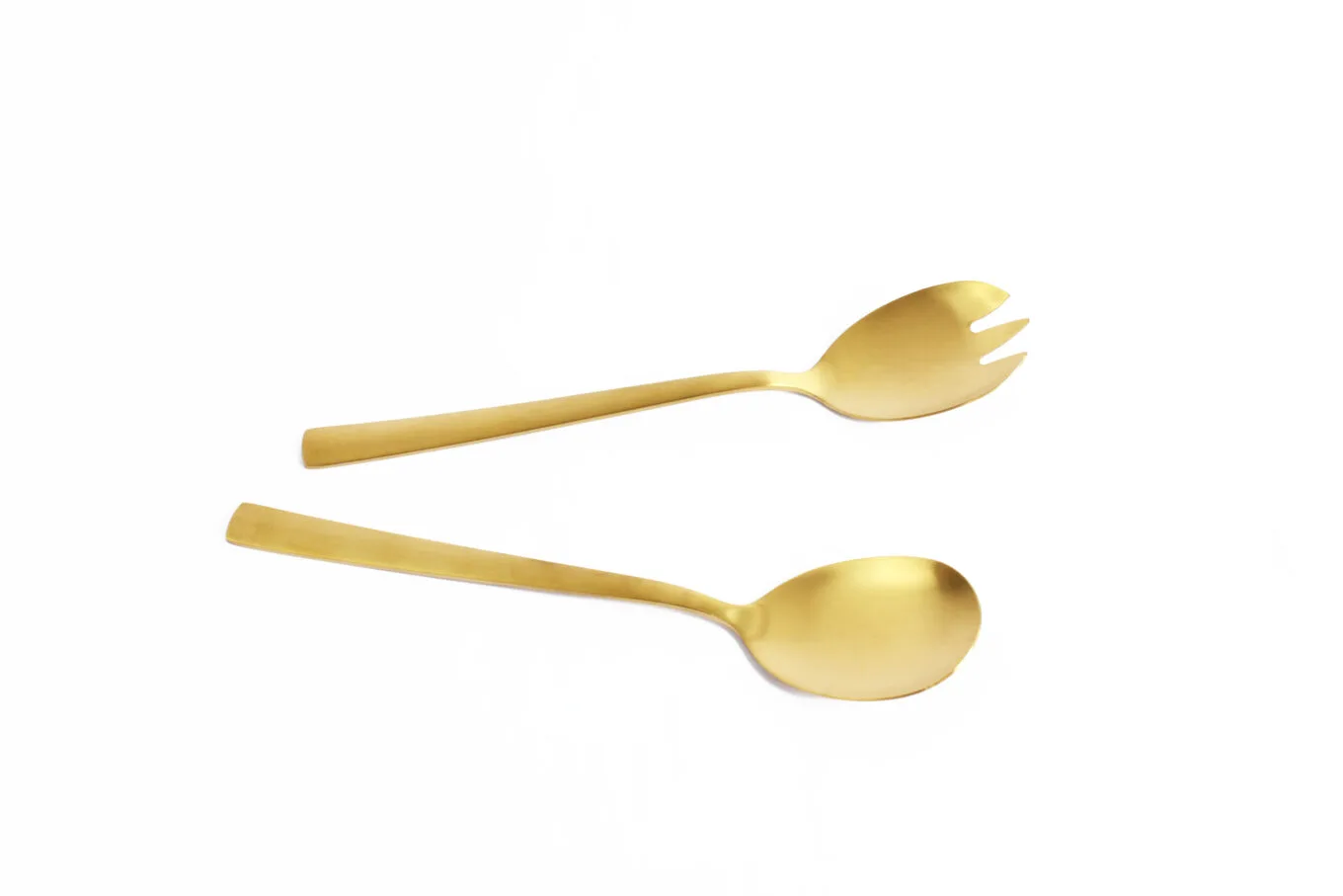 Satin Gold 2 Piece Salad Server Set - Image 2