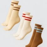 High Heel Jungle Varsity Premium Cotton Pilates Yoga Grip Socks - 3 Pack